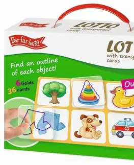 Hračky společenské hry FAR FAR LAND - Far far land Lotto s transparentními kartami Obrysy