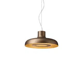Závěsná světla ICONE ICONE Duetto LED závěsné svítidlo 927 Ø55cm bronz/zlato