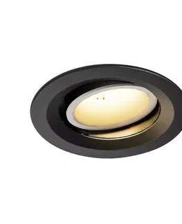 LED podhledová svítidla SLV BIG WHITE NUMINOS MOVE DL M vnitřní LED zápustné stropní svítidlo černá/bílá 2700 K 55° otočné a výkyvné 1003560