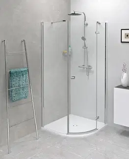 Sprchové vaničky POLYSAN FLEXIA vanička z litého mramoru čtvrtkruh, s možností úpravy rozměru, 80x80cm, R550 91171