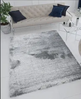 Koberce SHAGGY Měkký šedý koberec
