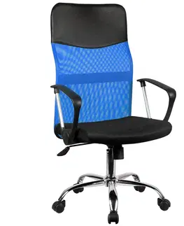 Kancelářské židle Ak furniture Kancelářská židle FULL na kolečkách modrá/černá
