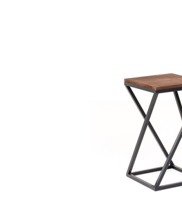 Konferenční stolky Odkládací stolek DINO, hnědá/černá