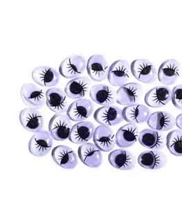 Hračky JUNIOR-ST - Dekorace pohyblivé oči 30 ks 12 mm