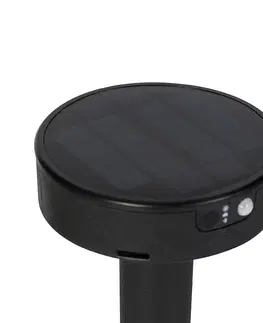 Solarni svetla Designový bodový bod černý včetně LED a stmívače IP55 solar - Fiorina