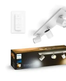 LED bodová svítidla Hue White Ambiance Bodové svítidlo Philips Runner BT 8719514338388 LED GU10 3x5W 3x350lm 2200-6500K 230V, bílé s dálkovým ovladačem a Bluetooth