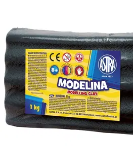 Hračky ASTRA - Modelovací hmota do trouby MODELINA 1kg Černá, 304111007