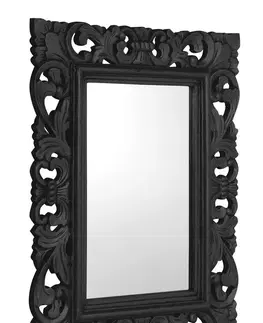 Koupelnová zrcadla SAPHO SAMBLUNG zrcadlo ve vyřezávaném rámu 60x80cm, černá IN128