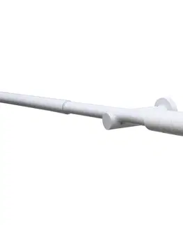 Závěsy Gardinia Souprava záclonová roztažitelná KRETA 19/16 mm , 190 - 340 cm, bílá, 190 - 340 cm