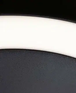 Chytré osvětlení PAULMANN LED stropní svítidlo Smart Home Zigbee Circula soumrakový senzor neláká hmyz IP44 kruhové 320mm CCT 14W 230V antracit umělá hmota