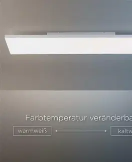 LED stropní svítidla LEUCHTEN DIREKT is JUST LIGHT LED panel svítidlo hranaté v bílé s nastavitelnou teplotou barvy, funkcí stmívání a bezrámečkovým designem 2700-5000K
