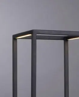 Designové stolní lampy PAUL NEUHAUS LED stolní lampa, černá, teplá bílá, stmívatelné, do interiéru 3000K