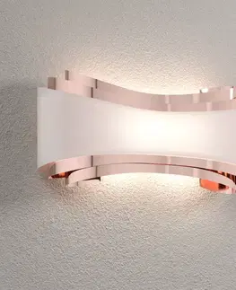 Nástěnná svítidla Selène Nástěnné svítidlo Ionica LED, měděné se skleněným stínidlem