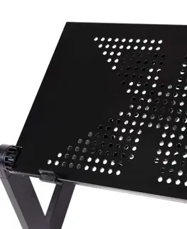 Jídelní stoly TZB Stolní chladicí stojan pro notebook černý
