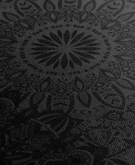 Obrazy Feng Shui Obraz stylová Mandala v černobílém provedení
