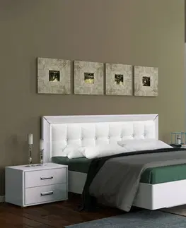Postele 3kraft Dvoulůžková postel Bella s roštem 160x200 bílá