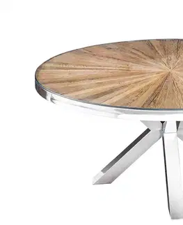 Jídelní stoly LuxD Kulatý jídelní stůl Shark 140 cm teak