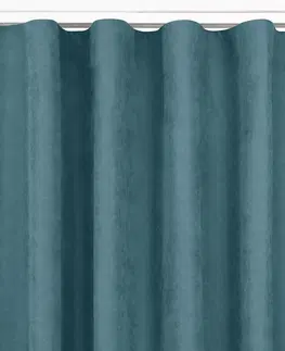 Záclony HOMEDE Závěs MILANA klasická transparentní vlnovka 7 cm modrý, velikost 220x225