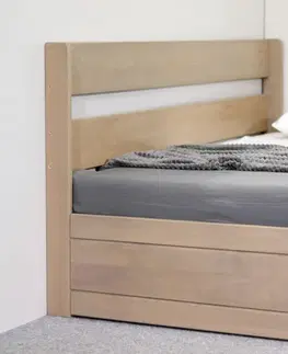 rozkládací Rozkládací postel s úložným prostorem FUEGO - bez čel, masiv buk