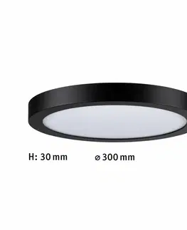 LED stropní svítidla PAULMANN LED Panel Abia kruhové 300mm 22W 2.700K černá mat 709.84
