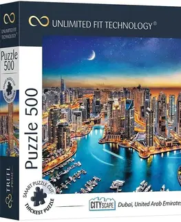 Hračky puzzle TREFL - Prime puzzle 500 UFT - Panorama města: Dubaj, Spojené Arabské Emiráty