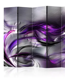 Paravány Paraván Purple Swirls Dekorhome 225x172 cm (5-dílný)
