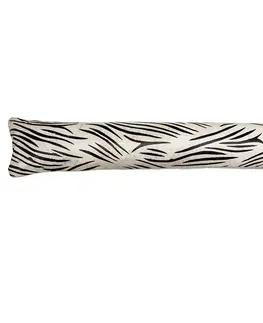 Dekorační polštáře Kožený dlouhý polštář z hovězí kůže Cow zebra - 90*20*10cm Mars & More HZBTK
