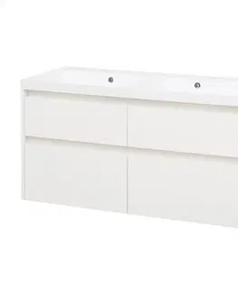 Koupelnový nábytek MEREO Opto, koupelnová skříňka s umyvadlem z litého mramoru 121 cm, bílá CN913M