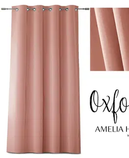 Záclony Závěs AmeliaHome Oxford růžový, velikost 140x250