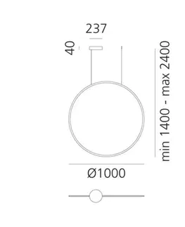 LED lustry a závěsná svítidla Artemide Discovery vertikální 100 - hliník - Bluetooth 1993010APP