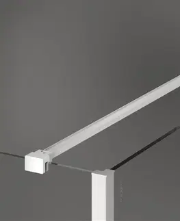 Sprchové zástěny MEXEN/S Kioto Sprchová zástěna WALK-IN volněstojící 180 x 30 x 30 cm, transparent, bílá 800-180-030-222-20-00-030