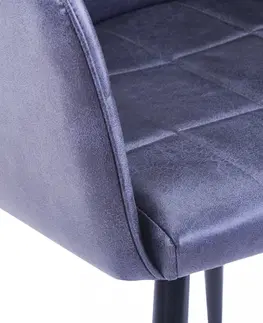 Židle Jídelní židle 4 ks umělá semišová kůže Dekorhome Hnědá