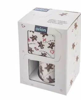 Hrnky a šálky Orion Dárkový hrnek s ponožkami dámské Perníček 350 ml