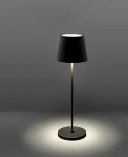 LED stolní lampy CENTURY Nabíjecí stmívatelné LED svítidlo LUME PLUS černá 2,2W 2700K IP54 USB Ra95