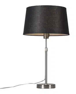 Stolni lampy Stolní lampa z oceli s odstínem černé 35 cm nastavitelná - Parte