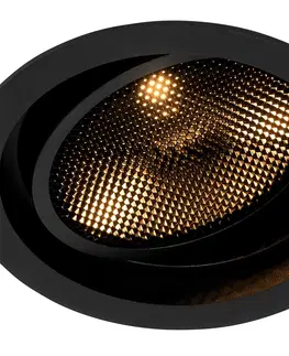 Podhledove svetlo Moderní zapuštěné bodové černé nastavitelné - Coop 111 Honey