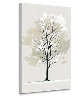Obrazy stromy a listy Obraz strom v minimalistickém provedení