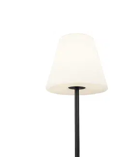 Venkovni stojaci lampy Venkovní stojací lampa černá s bílým odstínem 35 cm IP65 - Virginie
