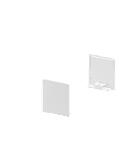 Profily SLV BIG WHITE KONCOVÉ KRYTY, na GRAZIA 20 profil k montáži na stěnu plochý, 2 kusy, vysoké provedení, bílé 1000563