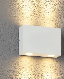 Venkovní nástěnná svítidla Lucande 4bodové LED venkovní nástěnné svítidlo Henor bílé