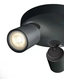 Moderní bodová svítidla Light Impressions Deko-Light stropní přisazené svítidlo Librae Roa III 220-240V AC/50-60Hz GU10 3x max. 50,00 W tmavě černá RAL 9005 348174
