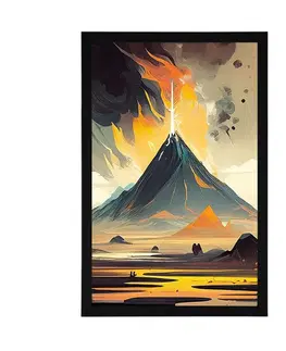 Hory Plakát aktivní sopka