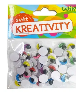 Hračky WIKY - Kreativity Pohyblivé oči barevné 12mm / 50ks