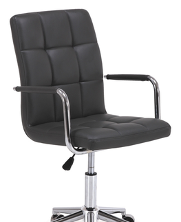 Kancelářské židle Kancelářská židle BALDONE, šedá ekokůže