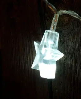 LED osvětlení na baterie DecoLED Vánoční osvětlení hvězdičky - 1,8 m, na baterie