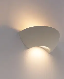 Nastenna svitidla Průmyslová půlkruhová nástěnná lampa beton - Chatou