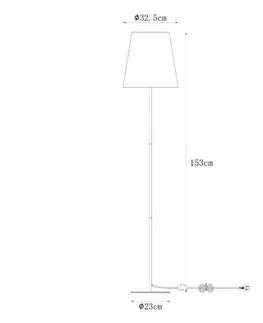 Stojací lampy se stínítkem ZUMALINE A4003 RIVA stojací lampa černá
