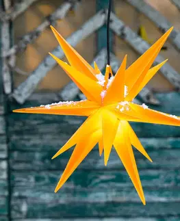 Vánoční osvětlení STERNTALER Hvězda Ganesha 18cípá venkovní ve žluté barvě