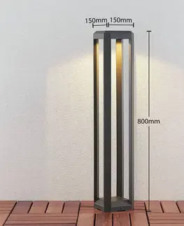Osvětlení příjezdové cesty Lucande Vchodové LED svítidlo Fery antracitové, 80 cm