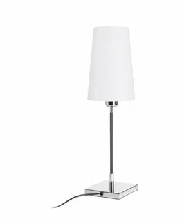 Lampy na noční stolek RED - DESIGN RENDL RENDL LULU stolní bílá/černá chrom 230V E27 28W R12464